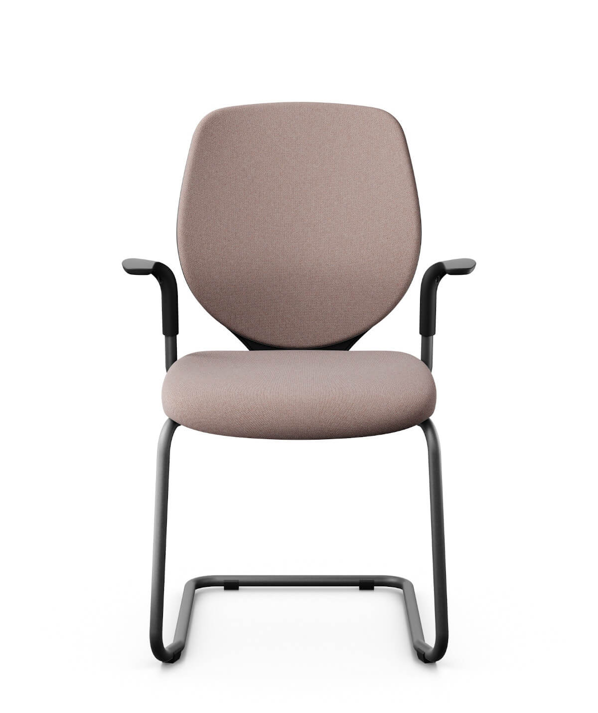 Giroflex 353-7503 Besucherstuhl Freischwinger mit Polsterrücken, Armlehnen und komfortabler Polsterung