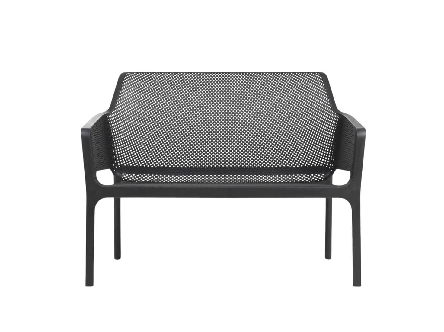 Nardi Net Gartenbank anthrazit – modernes italienisches Outdoor-Möbel Nardi Net Gartenbank anthrazit, italienisches Design, wetterfest, langlebig, leicht, modernes Outdoor-Möbel