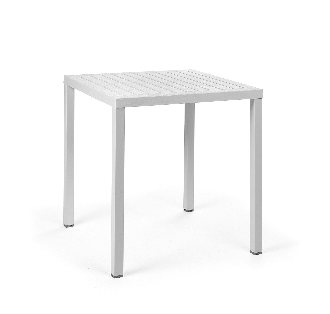 Nardi Cube Gartentisch 70x70 cm, weiß, Outdoor-Tisch, wetterfest, leicht, langlebig, italienisches Design