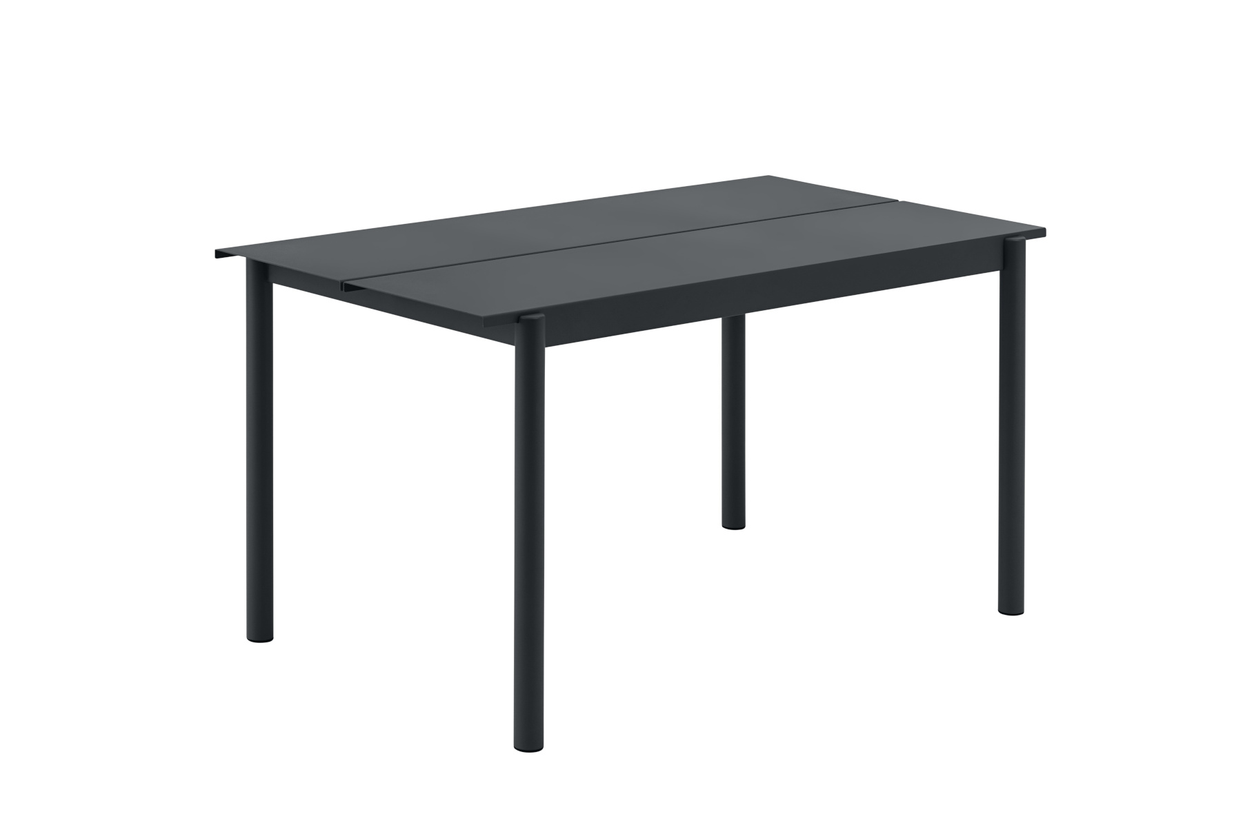 Linear Steel Gartentisch, 140 x 75 cm, anthrazit black