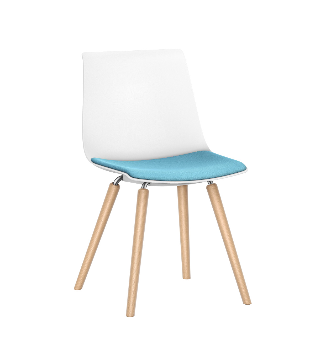 Besucherstuhl Interstuhl SHUFFLEis1 SU162 mit ergonomischer Sitzschale, stapelbar, ideal für Konferenzräume und Wartebereiche