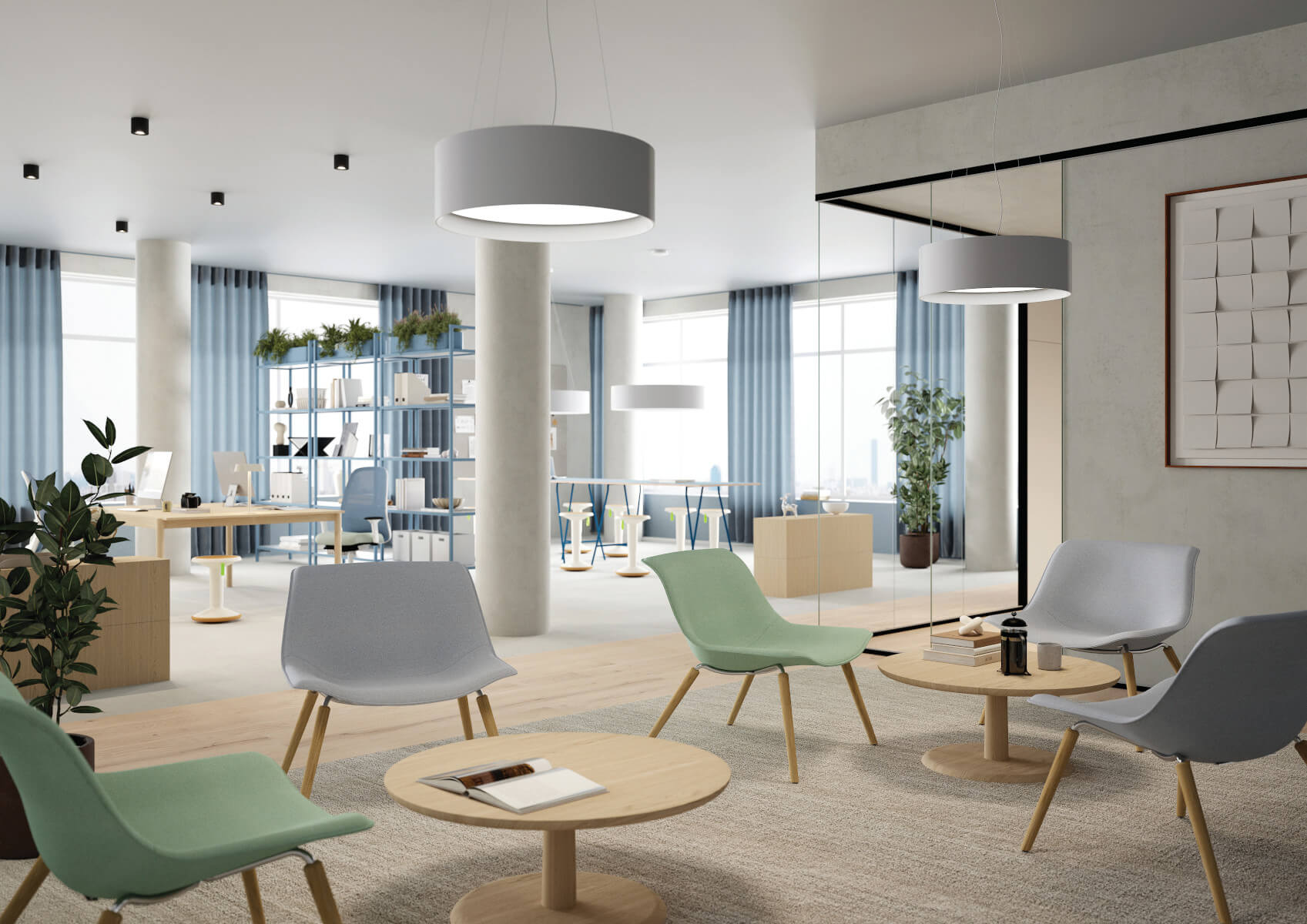 Interstuhl SHUFFLEis1 SU464 Loungesessel mit Komfortpolsterung, stilvoll, langlebig, perfekt für moderne Arbeitswelten