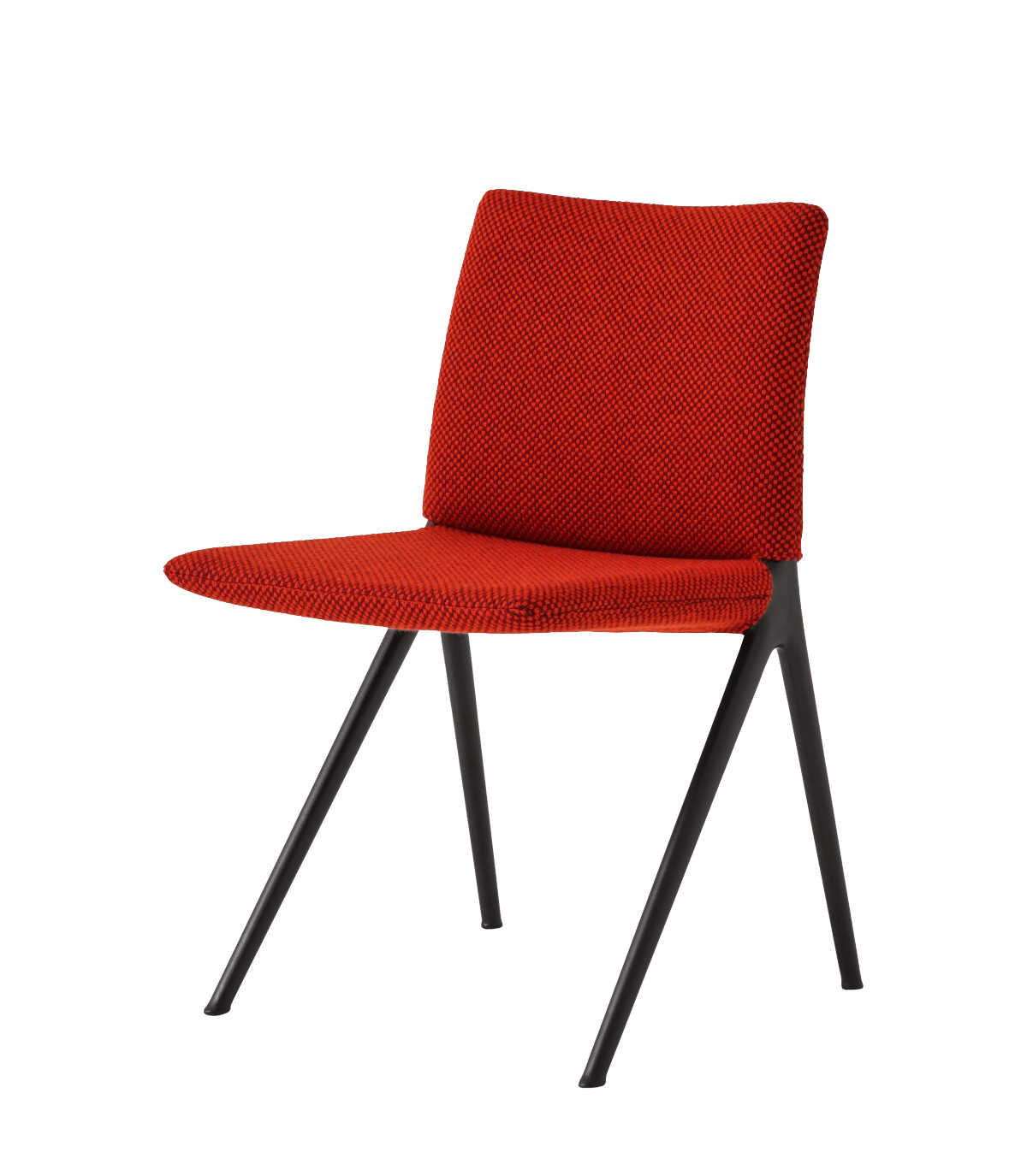 &Tradition Kape IF7 Stuhl schwarz Sisu 0655, moderner Designerstuhl mit gepolsterter Sitzfläche