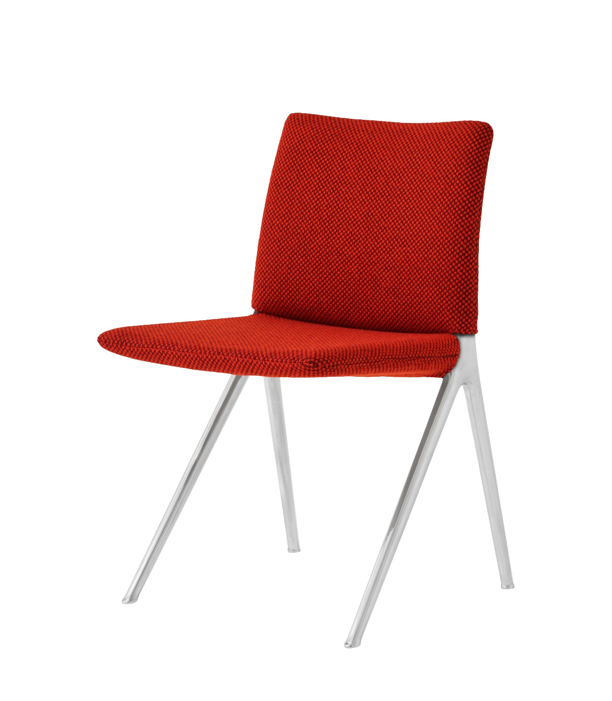 &Tradition Kape IF7 Stuhl aus poliertem Aluminium mit Sisu 0655 Bezug, moderner Designerstuhl