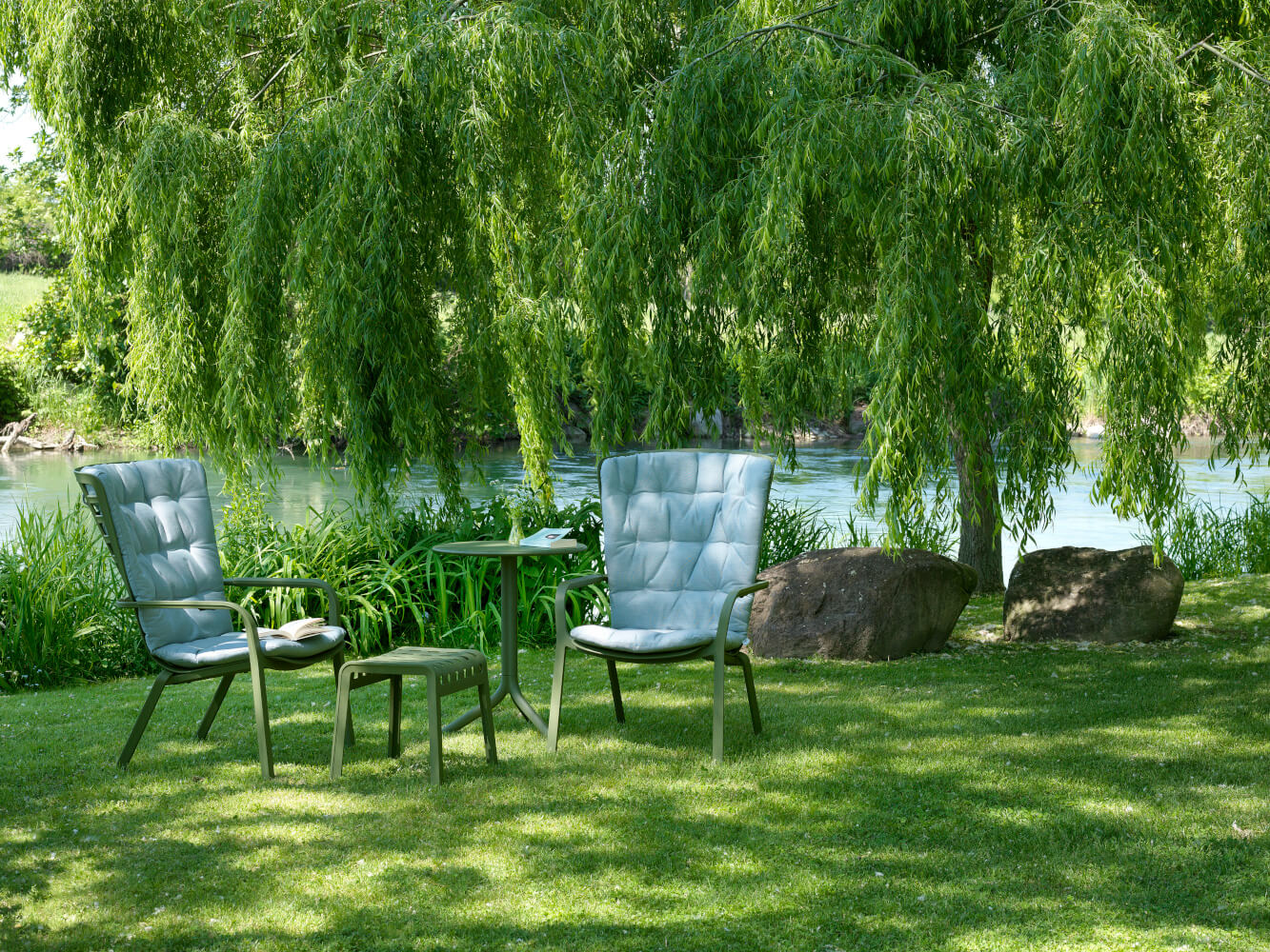 Nardi Poggio Hocker aus hochwertigem Kunststoff, wetterfest und ideal für Garten oder Terrasse