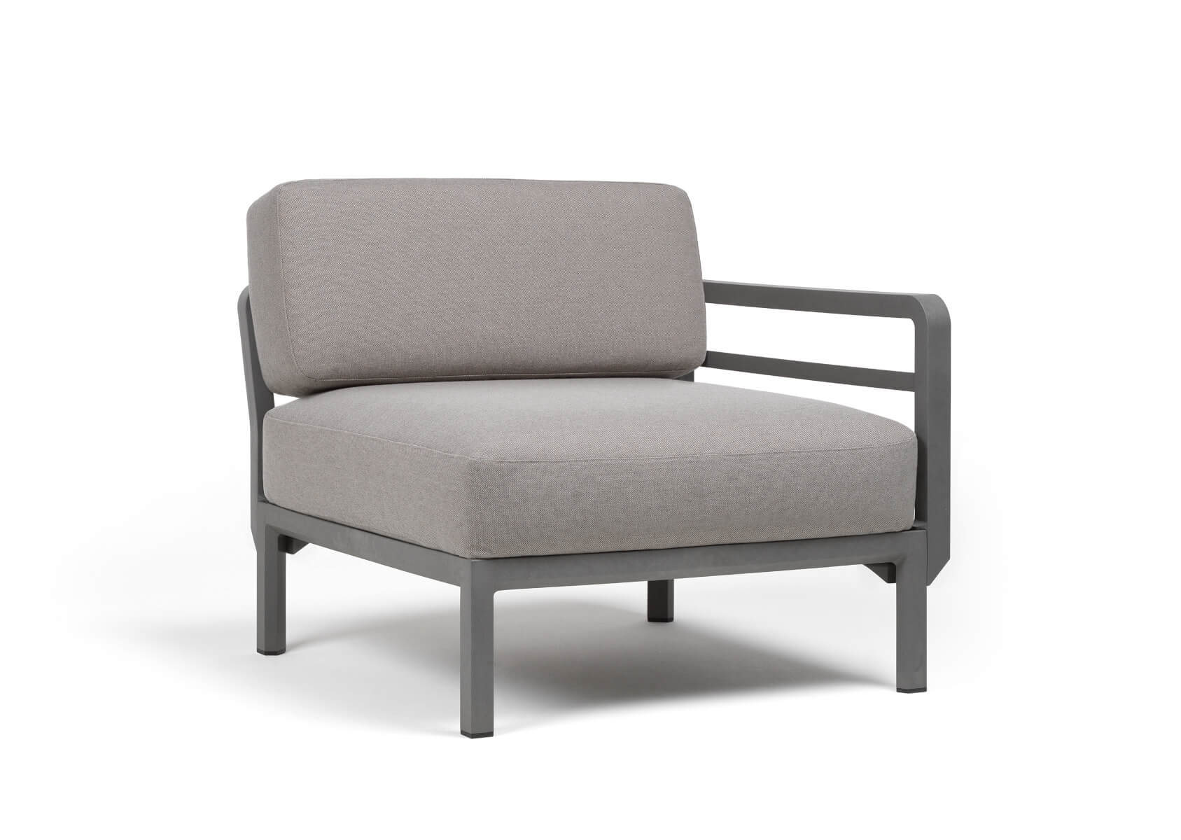 Nardi Maximo 5 Modulsofa Seitenelement, basalto/lava Sunbrella, wetterfest, modernes Outdoor-Design, Made in Italy