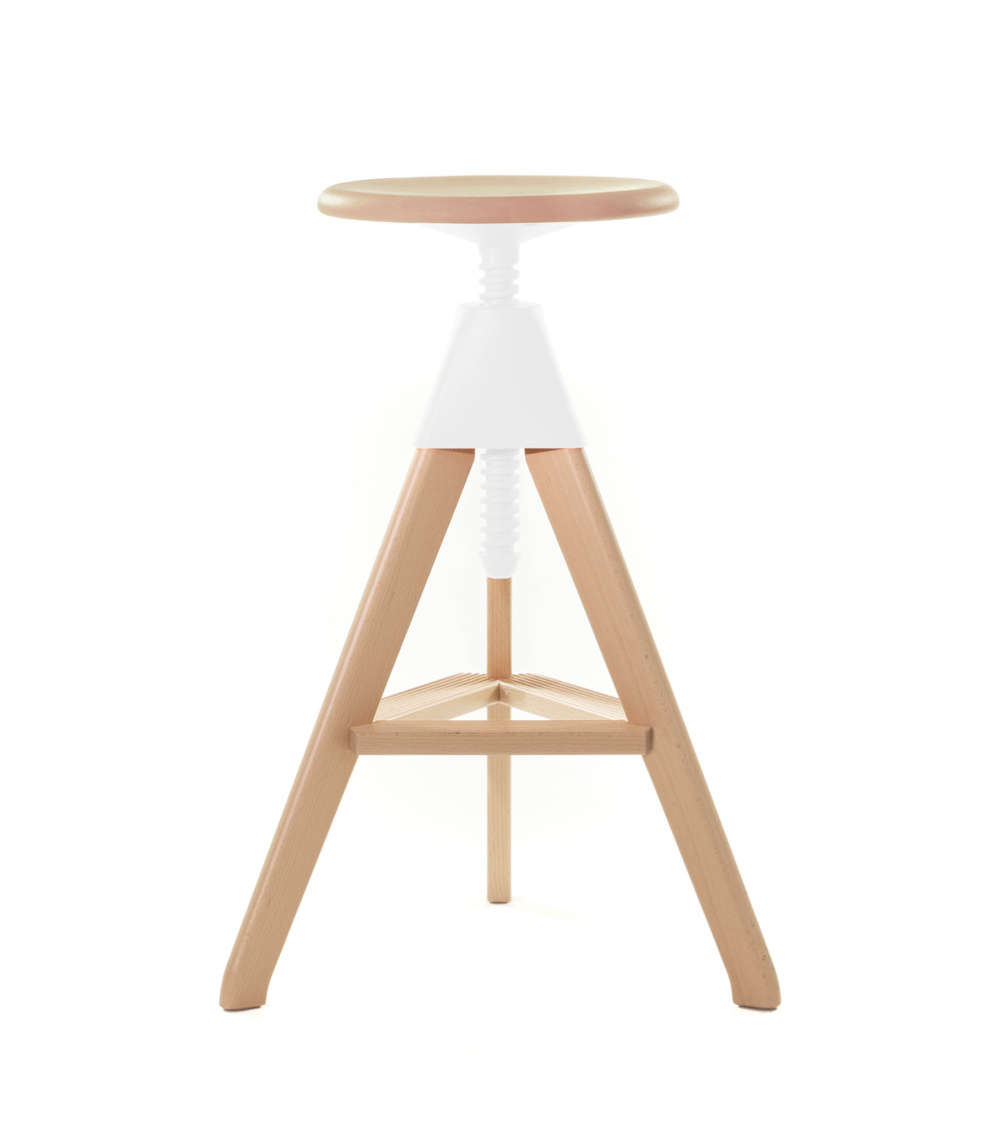 Magis Tom The Wild Bunch Barhocker weiß, moderner Design-Barhocker, leicht, langlebig, komfortabel, italienisches Design