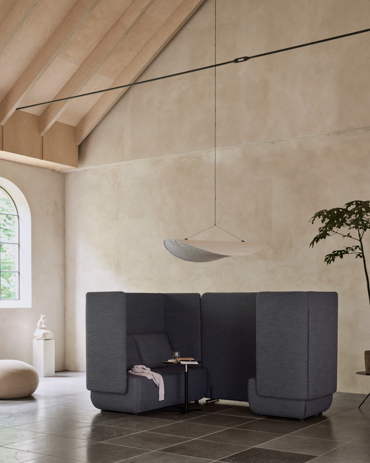 Moderner Opera Sessel Hoch von Softline, gepolsterter Lounge- und Wohnzimmersessel