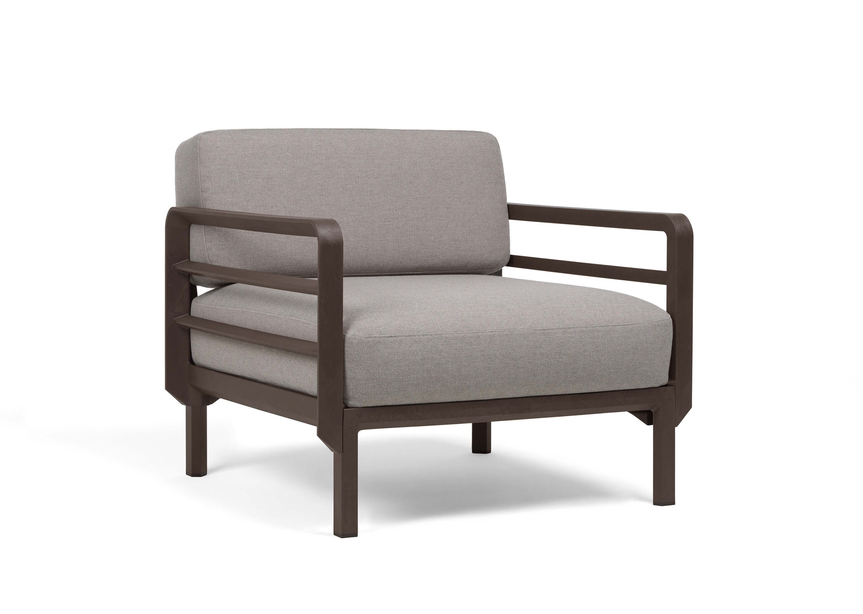 Nardi Maximo Poltrona Sessel terra/lava, wetterfester Outdoor-Sessel, komfortabel, modernes Design, Made in Italy