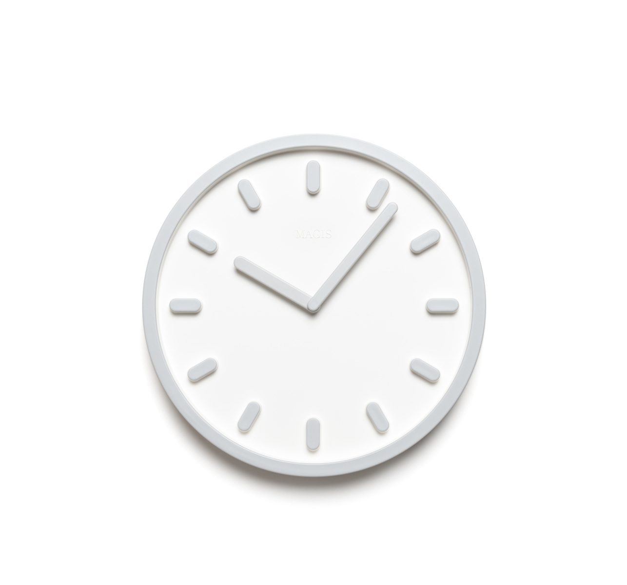 Magis Tempo Wanduhr in Weiß/Grau – moderne Design-Wanduhr mit minimalistischem Zifferblatt
