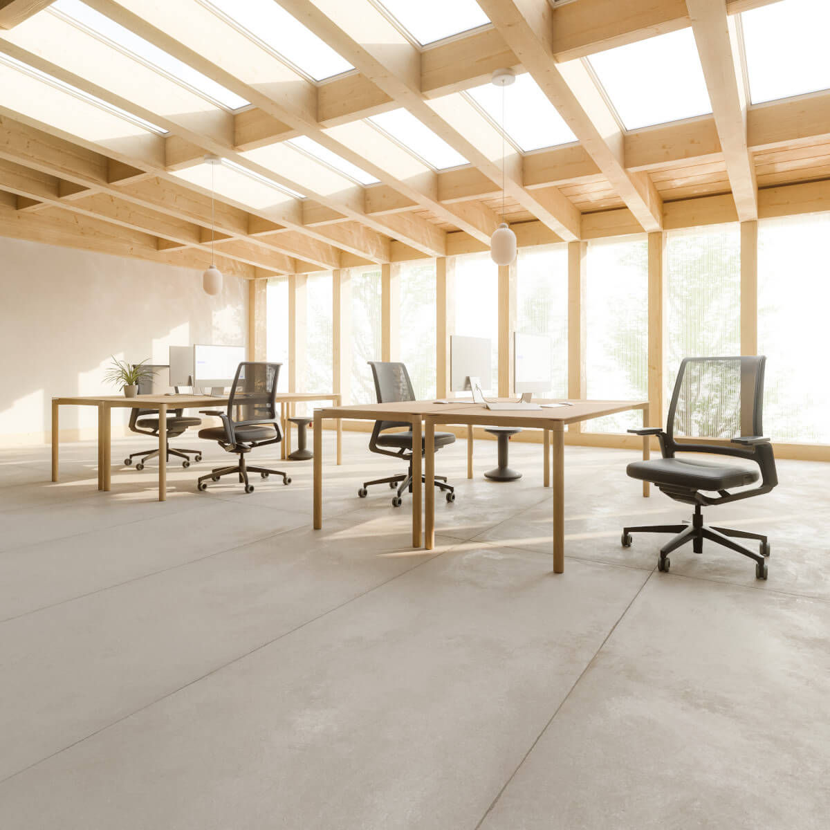 VINTAGEis5 27V4 Bürodrehstuhl von Interstuhl mit Lordosenstütze, Design und Sitzkomfort für lange Arbeitstage.