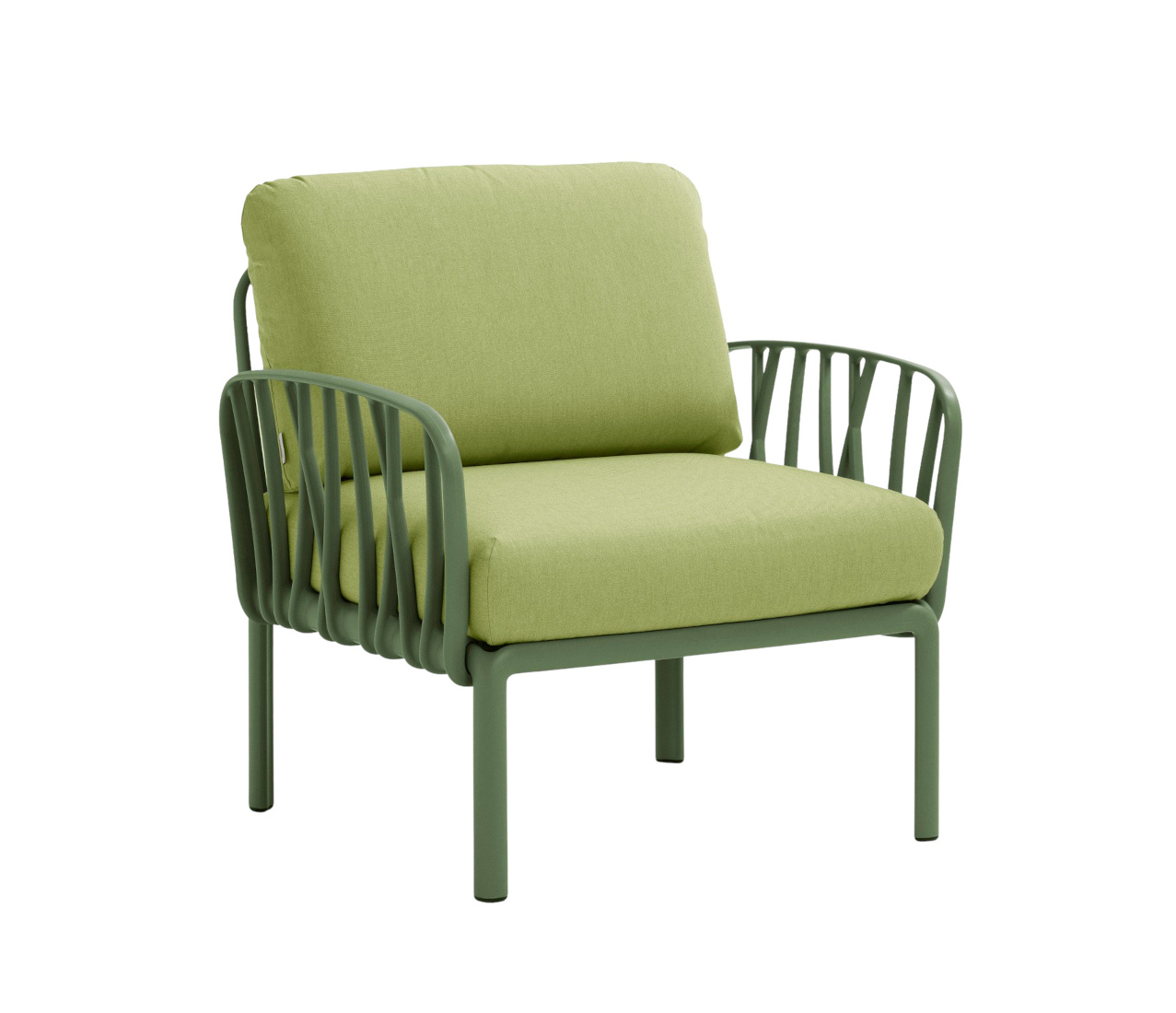 Nardi Komodo Poltrona Sessel agave, Outdoor-Sessel aus wetterfestem Polypropylen, komfortabel, italienisches Design