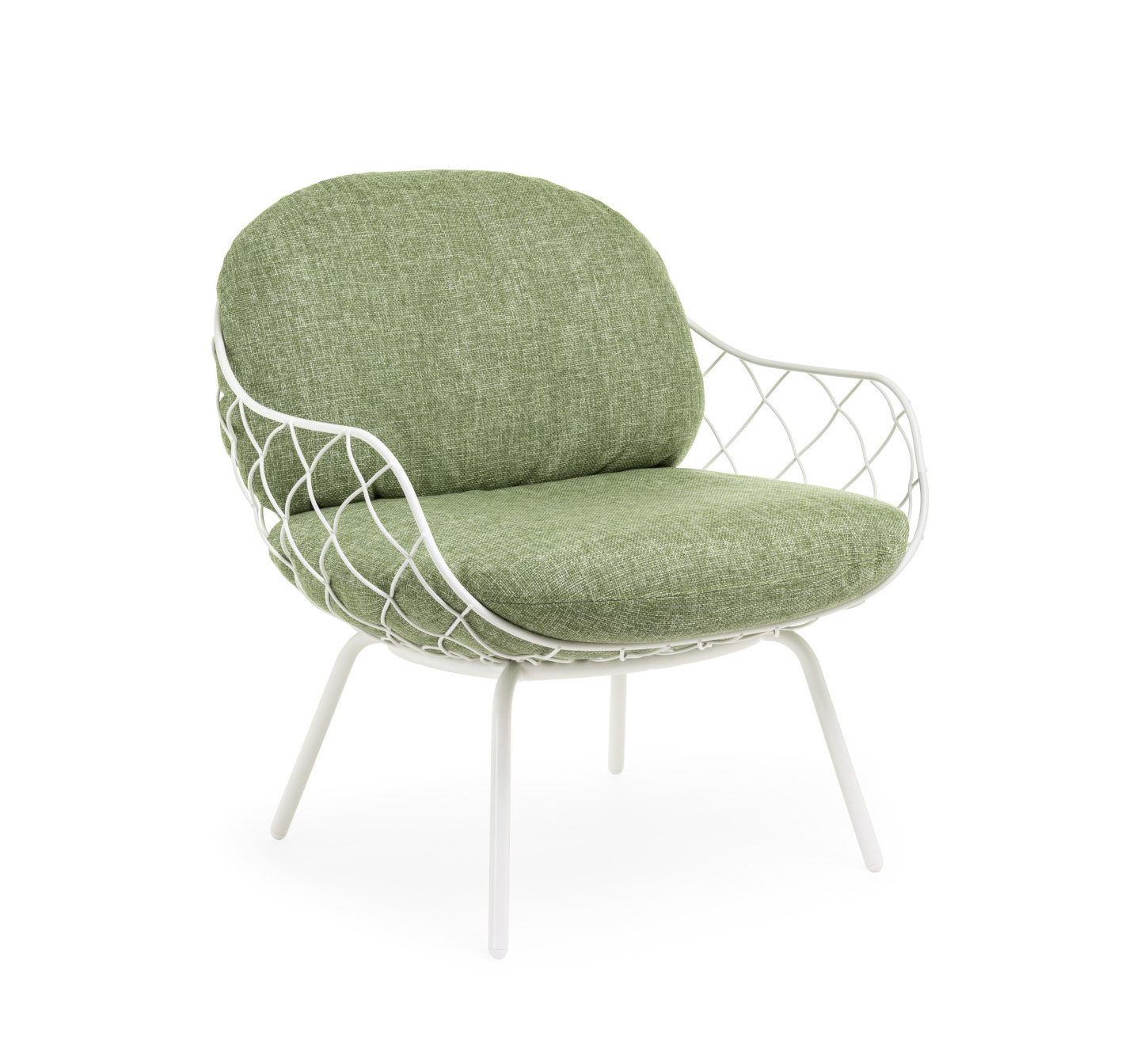 Magis Piña Outdoor Sessel, weiß/grün, wetterfest, leicht, komfortabel, modernes italienisches Design