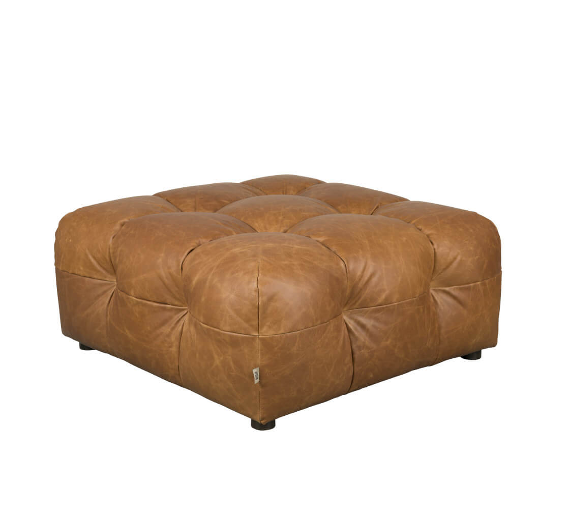 Hackman Hocker, leder schokolade