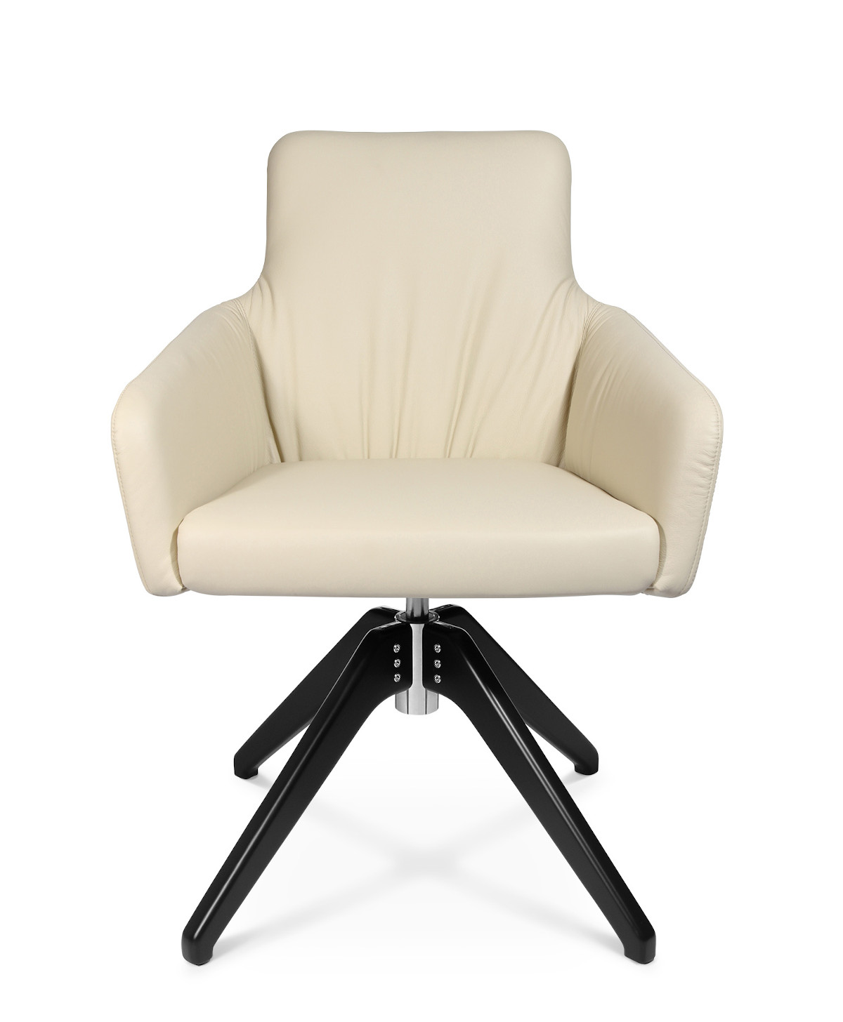 Wagner W-Cube 1CL Sessel mit Holzgestell, ergonomischer Sitz und Höhenverstellung, moderner Design-Sessel für Büro und Lounge