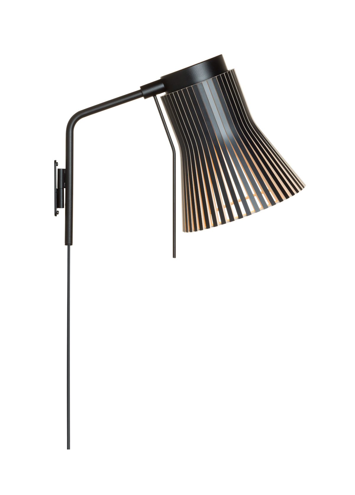 Petite 4630 Wandleuchte, mit Kabel, schwarz