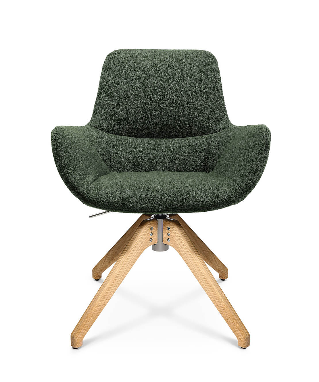 Wagner W-Club Sessel mit höhenverstellbarem Holzgestell, ergonomisch, moderner Sitzkomfort für Büro und Homeoffice