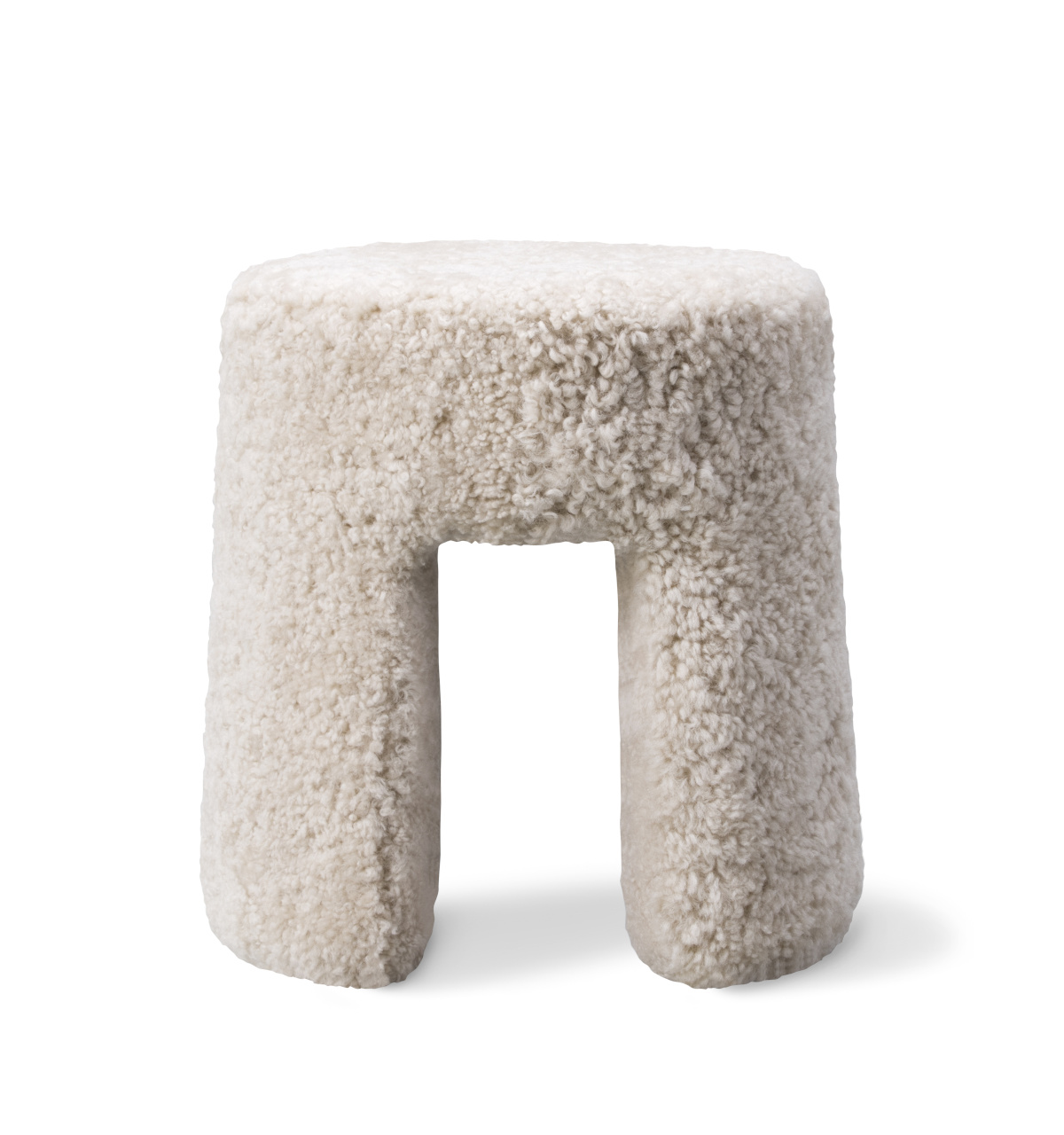 Sequoia Pouf, sheepskin moonlight