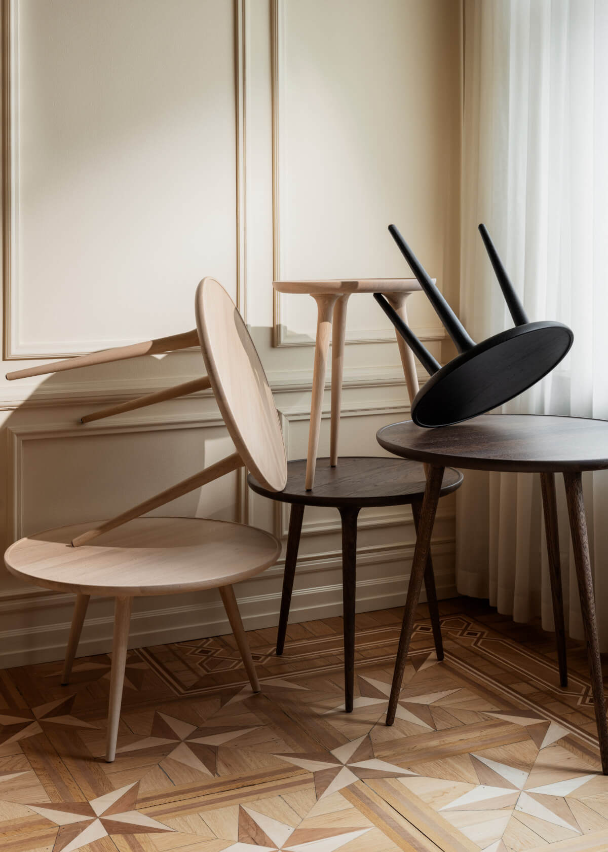 Accent Beistelltisch, Ø 60 cm, schwarz