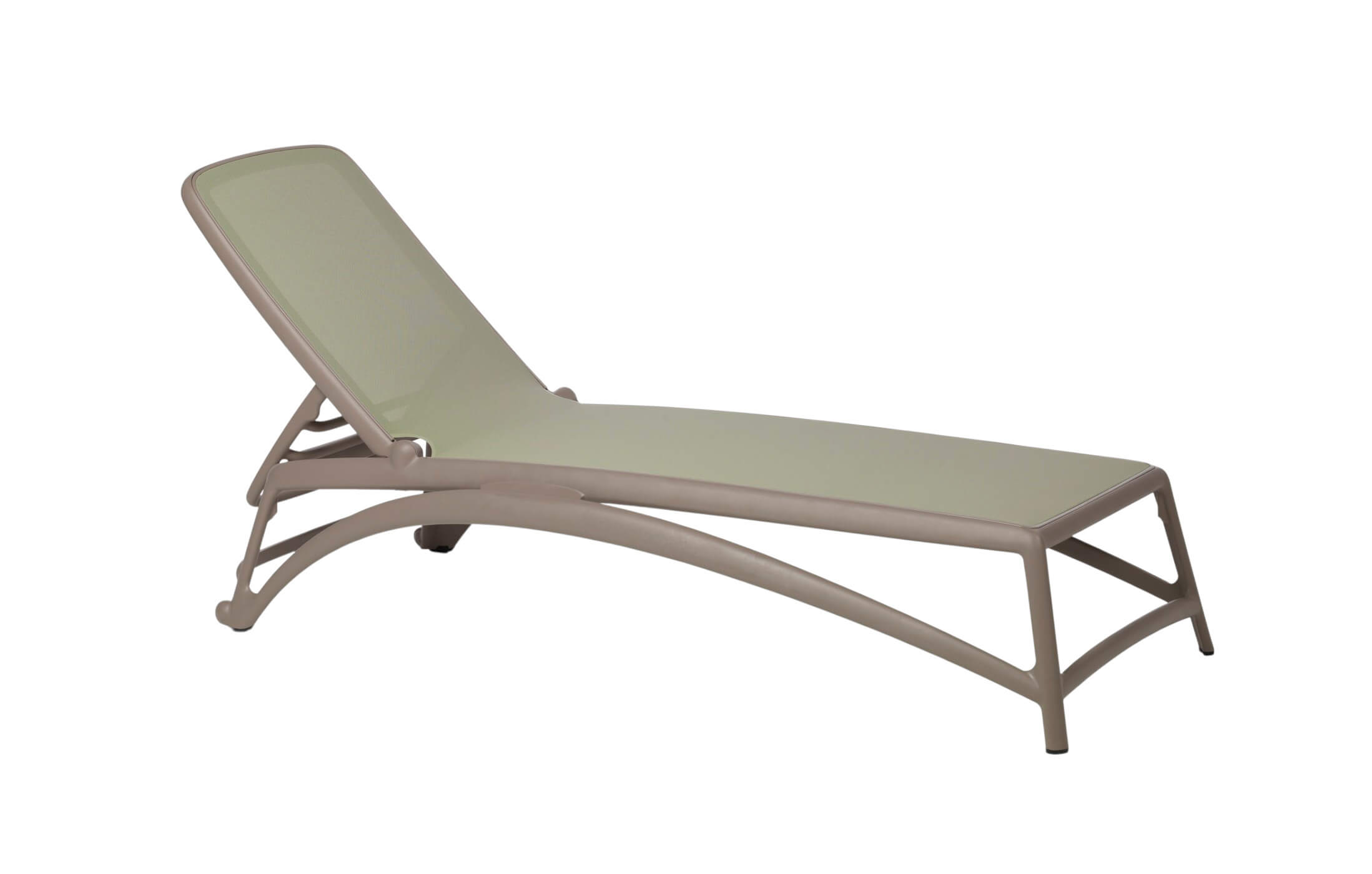 Nardi Atlantico Gartenliege tortora/agave, wetterfest, langlebig, leicht, ergonomisch, modernes italienisches Design