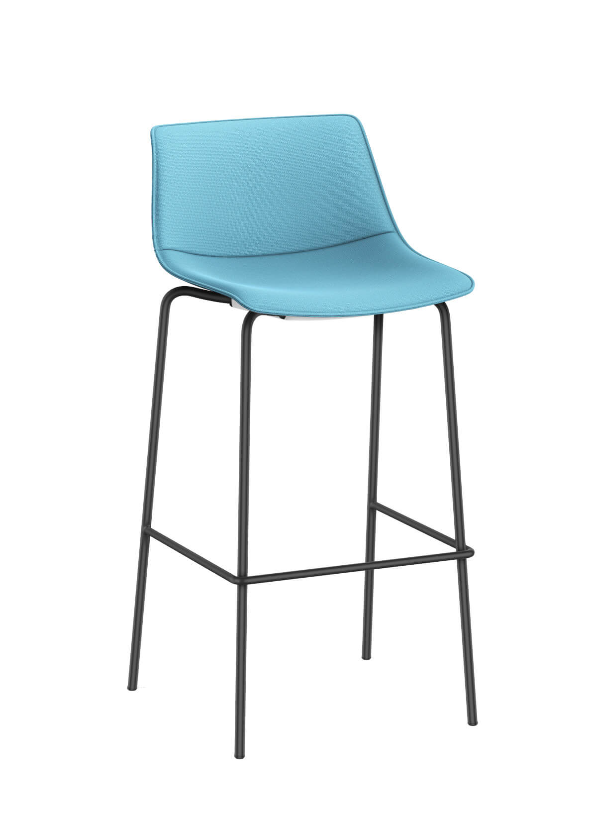 Moderner Interstuhl SHUFFLEis1 SU274 Barhocker mit Fußstütze, ergonomisch, komfortabel, ideal für Küche und Bar