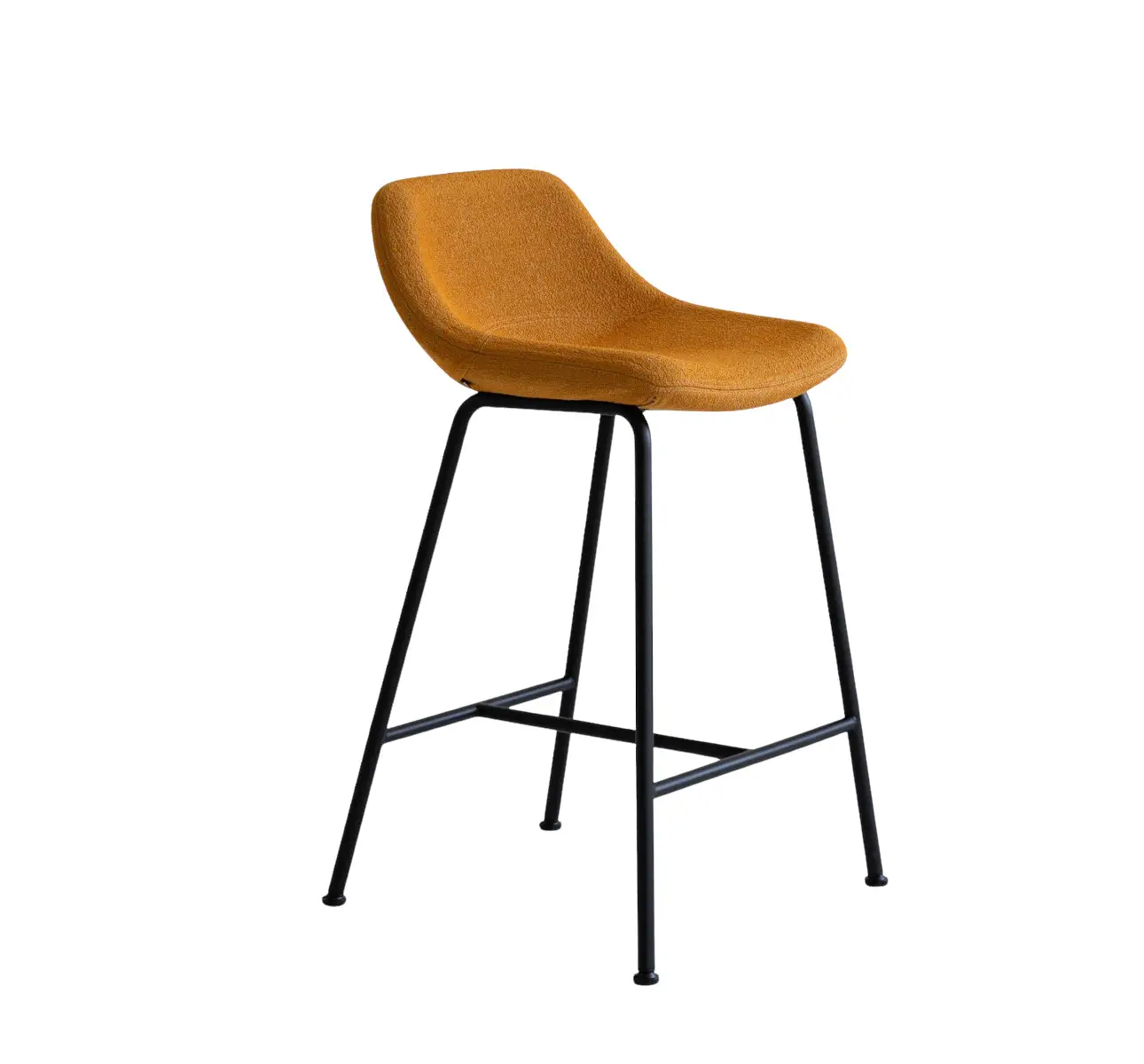 Noti Mishell Barhocker Höhe 65 cm mit Rohrbeinen in Orange