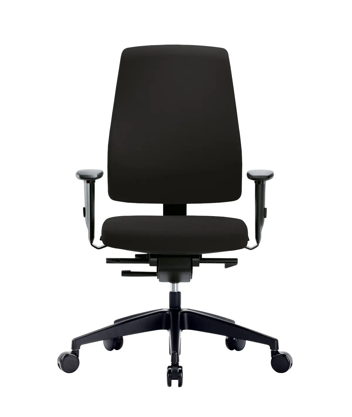Interstuhl Goal 152G Bürodrehstuhl in Schwarz mit Armlehnen in der Frontansicht
