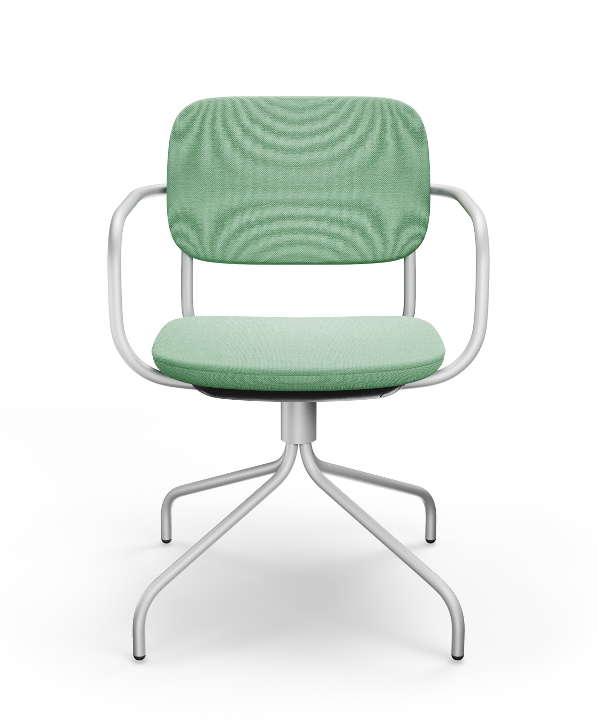 Normo 500HS Stuhl, Spinnenfuß drehbar und mit Gleitern, Sitz und Rückenlehne gepolstert