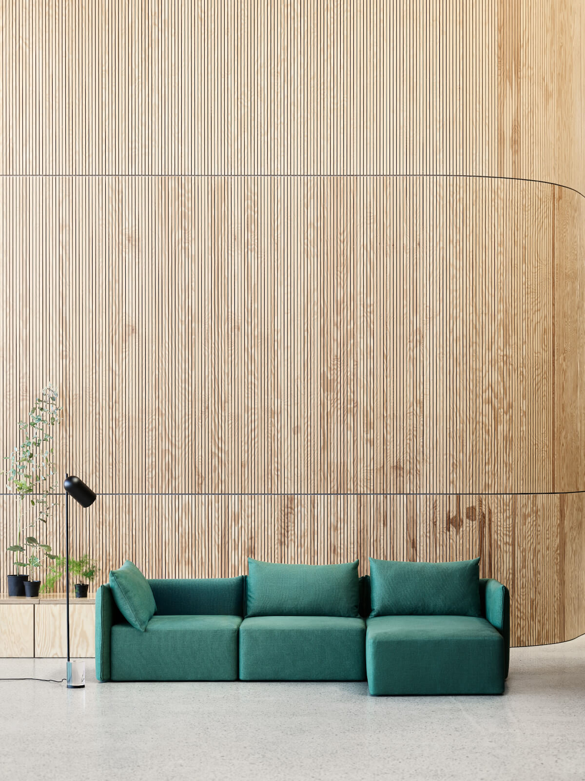 Modulares Softline Cape Sofa mit minimalistischer Formensprache, hochwertiger Polsterung und vielseitig erweiterbar