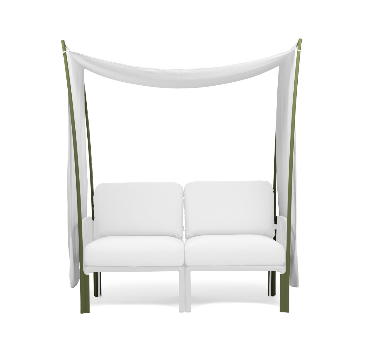 Nardi Komodo Ombra 2-Sitzer Sonnenschutz agave, italienisches Outdoor-Design, wetterfest, langlebig, komfortabel