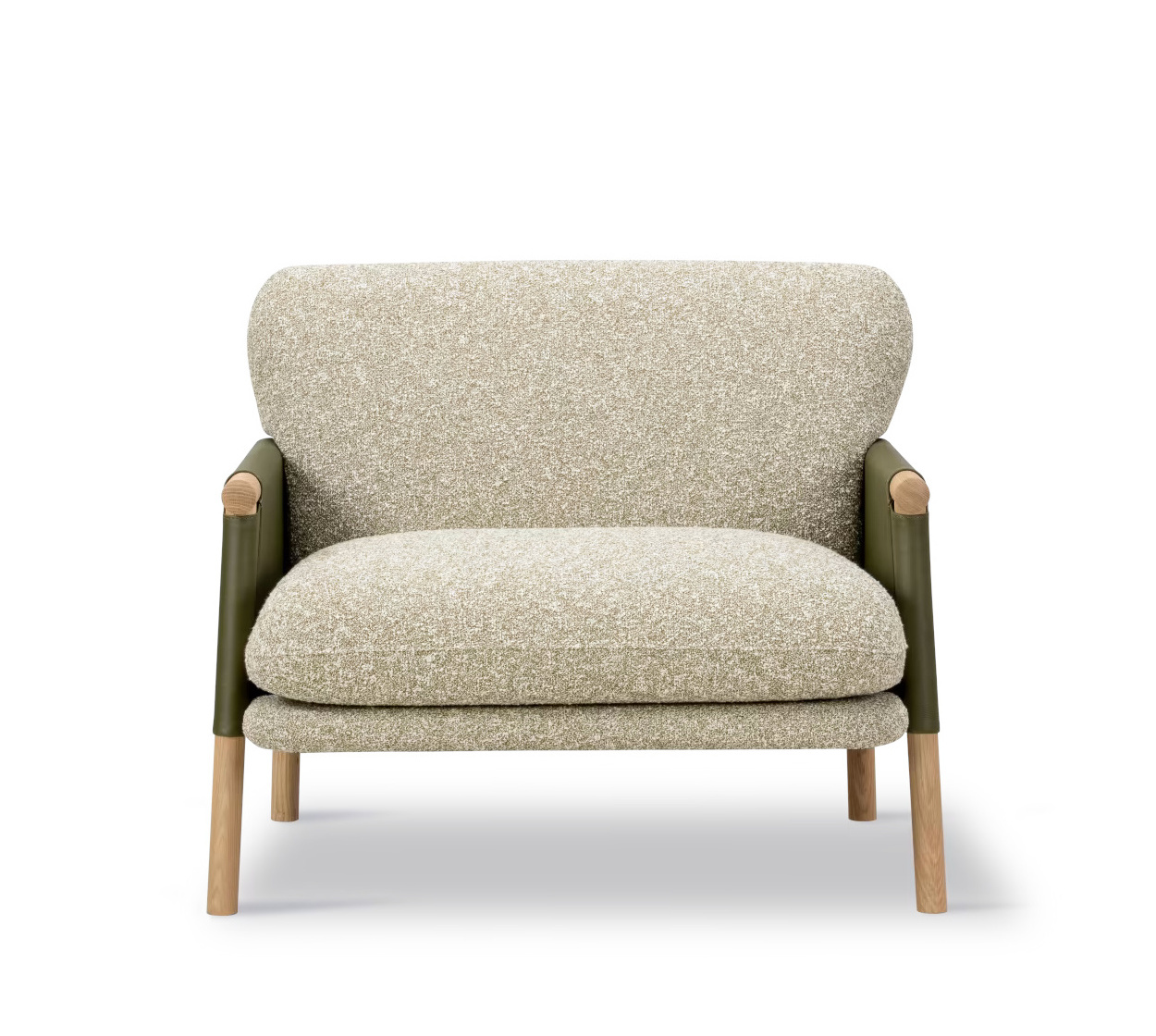 Savannah Chair, eiche hell geölt / zero 0002 / leder trace 8146 olive