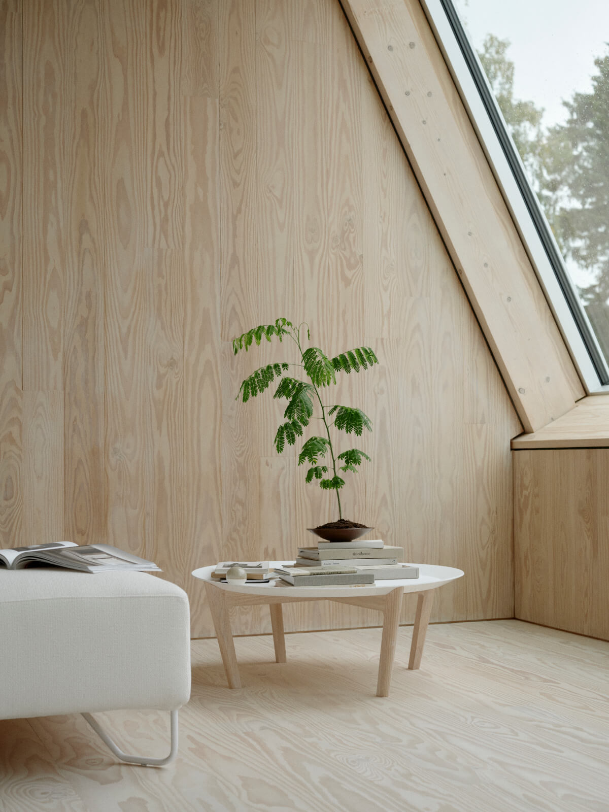 Softline Tray Beistelltisch, minimalistischer Design Tisch mit praktischem Tablett