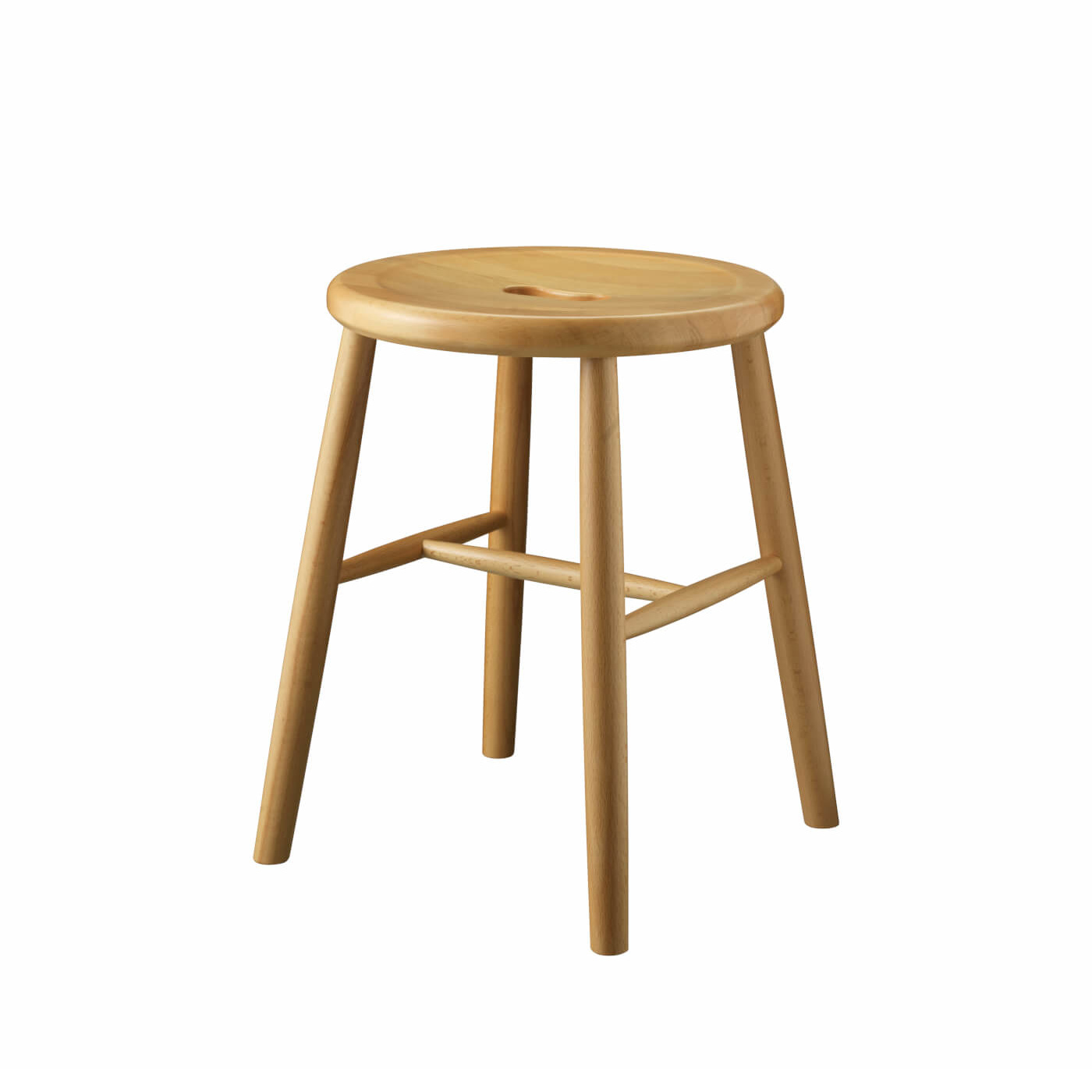 FDB Møbler J27 Hocker, FSC®-Holz Buche natur, ergonomisch, nordisches Design, langlebig, funktional