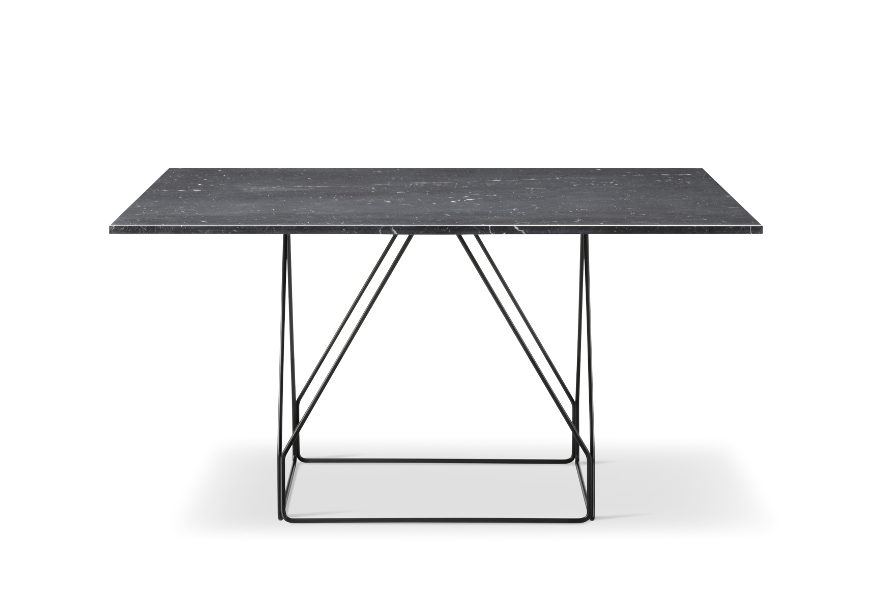 JG Esstisch, 140 x 140 cm, schwarz / schwarz marquina