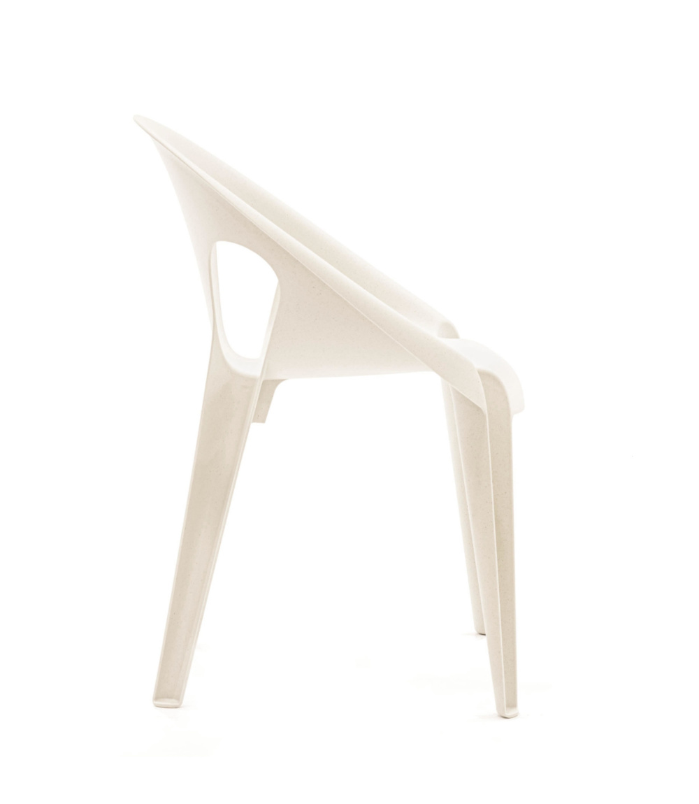 Magis Bell Chair Highnoon White, italienischer Design-Stuhl, komfortabel, stapelbar, leicht, stilvoll