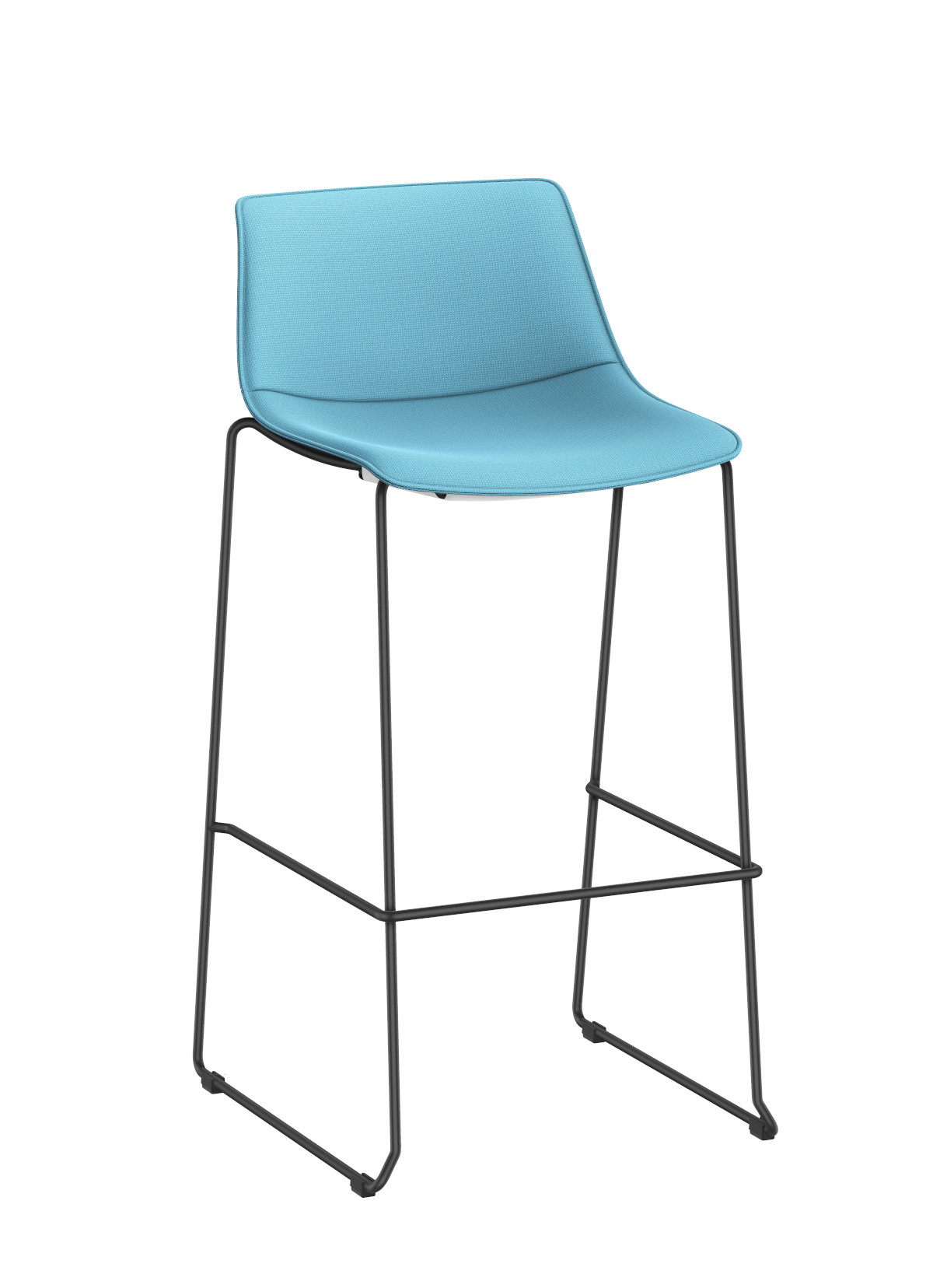 Interstuhl SHUFFLEis1 SU234 Barhocker, modern, ergonomisch, höhenverstellbar, gepolstert, ideal für Büro, Lounge und Bar