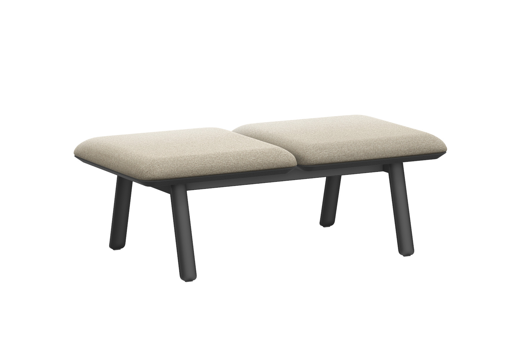 Interstuhl HUB HU230 Sitzbank mit modernem Design, gepolstert, modular, ideal für Büro und Lounge