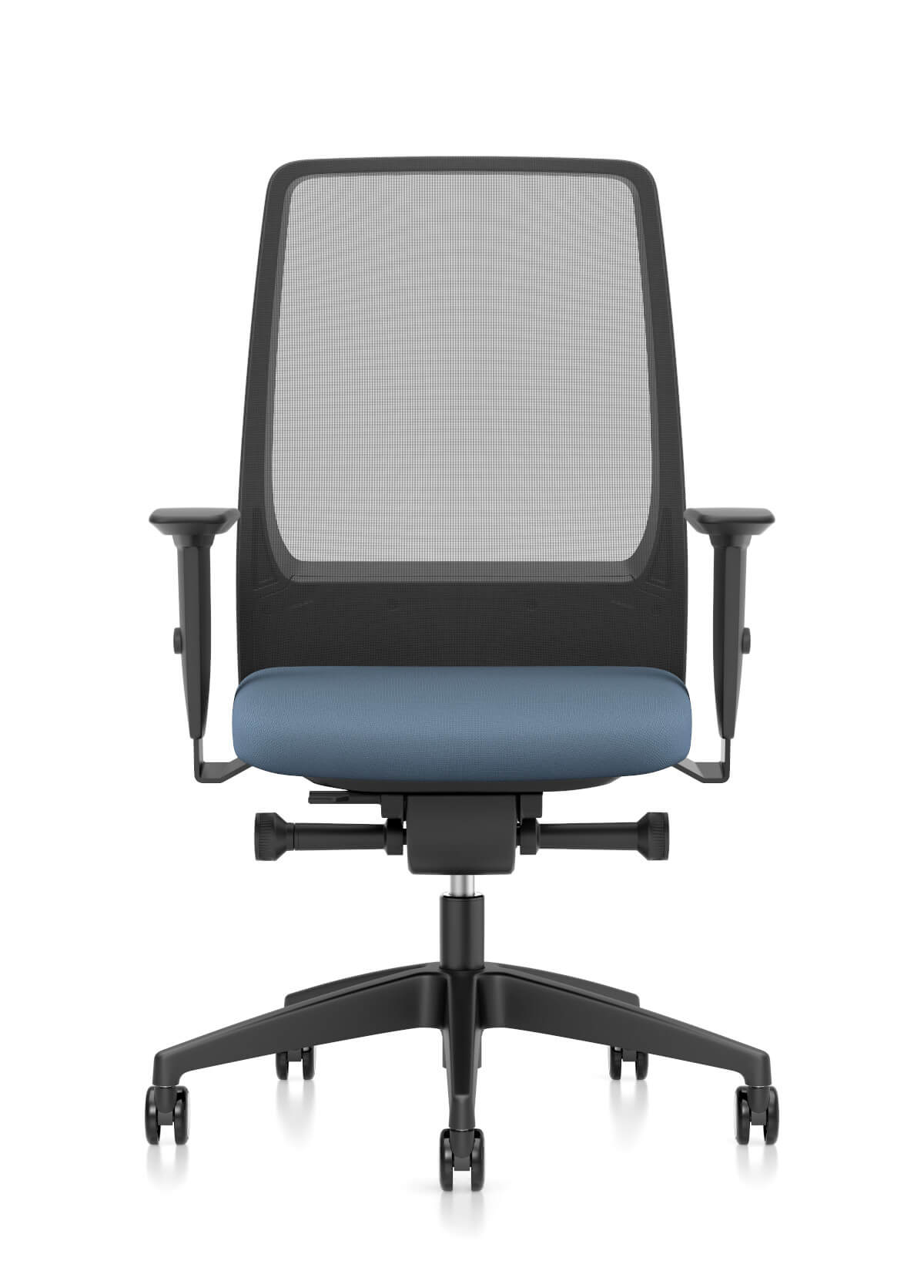 Interstuhl AIMis1 1S04 Bürodrehstuhl in Schwarz mit Netzrücken, Sitzpolster und modernem Design für komfortables Arbeiten