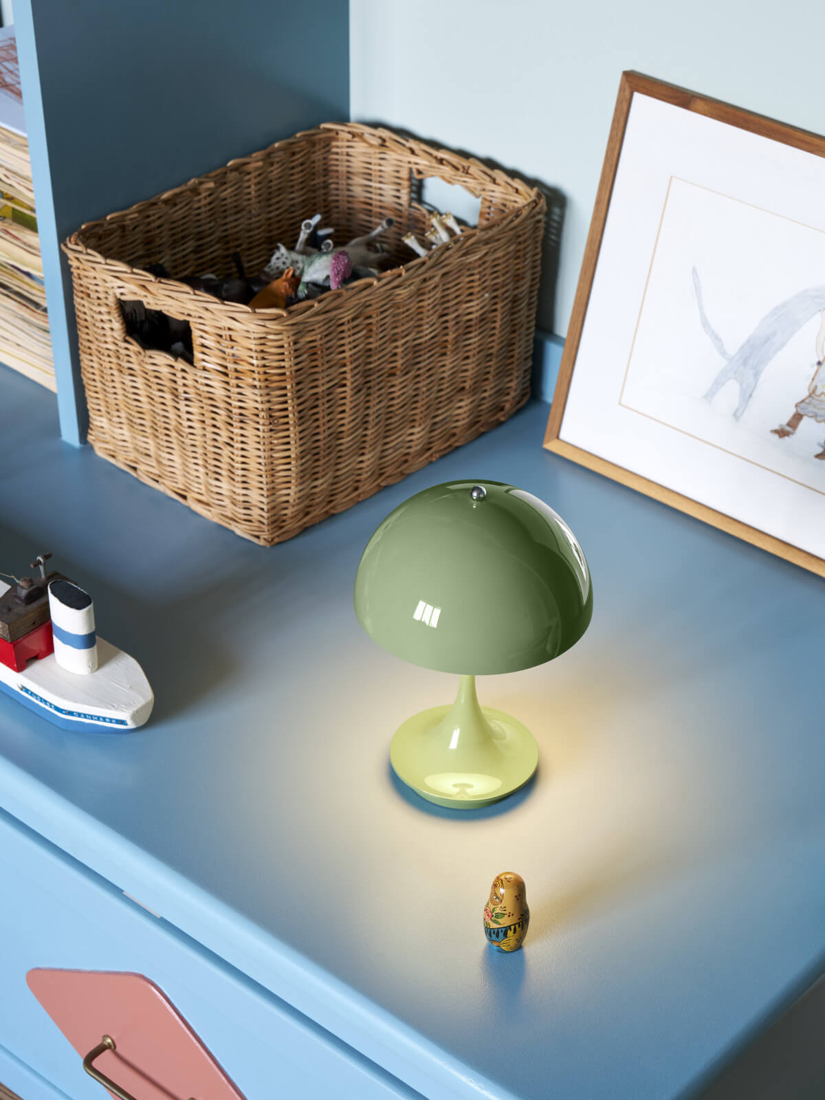 Louis Poulsen Panthella 160 Ambient-Tischleuchte, tragbar, kabellose Akku-Leuchte, stimmungsvolles Licht