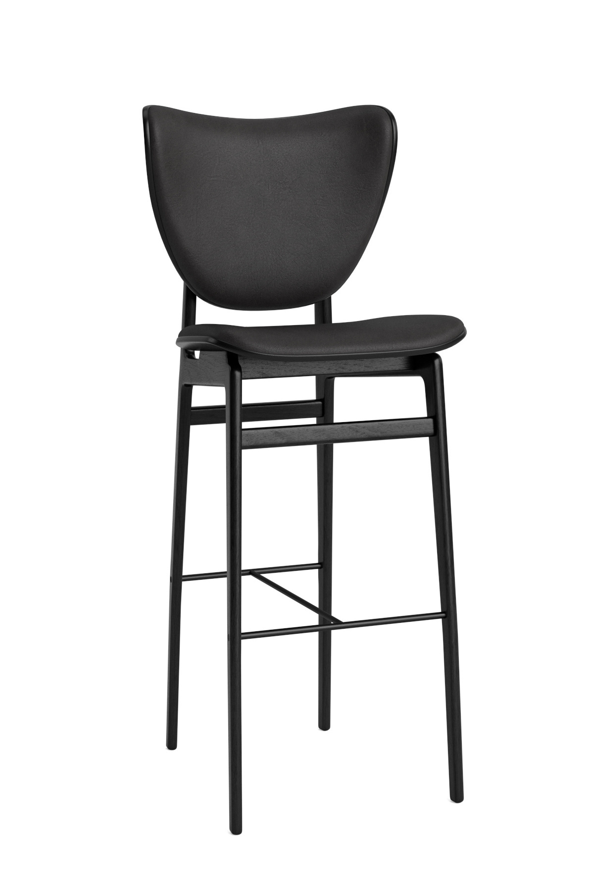 Elephant Barhocker, höhe 75 cm, eiche schwarz / dunes anthrazit 21003