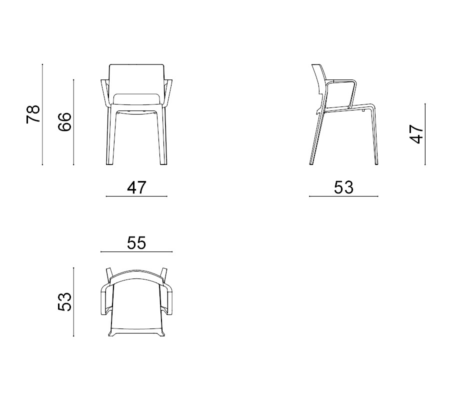 Arper Juno 02 Armlehnstuhl in elegantem Design mit komfortabler Polsterung, ideal für moderne Büros und Wohnzimmer
