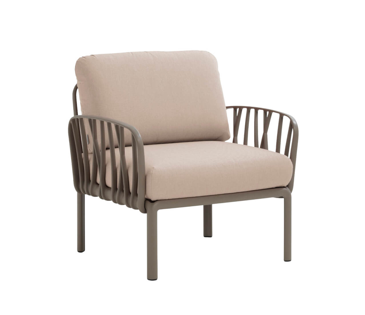 Nardi Komodo Poltrona Sessel, tortora, Outdoor-Stuhl, wetterfest, leicht, langlebig, italienisches Design