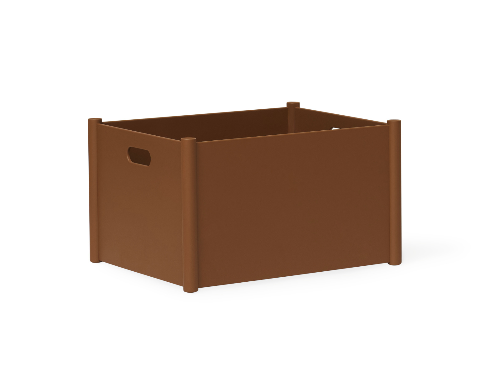 Pillar Storage Box L, clay brown