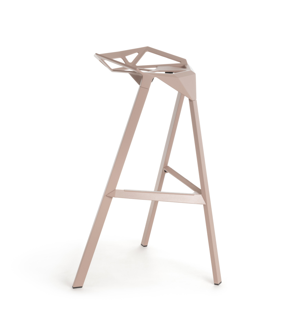 Magis Stool One Barhocker 77 cm, blush, leichter Design-Barstuhl, ergonomisch, hochwertig, Made in Italy