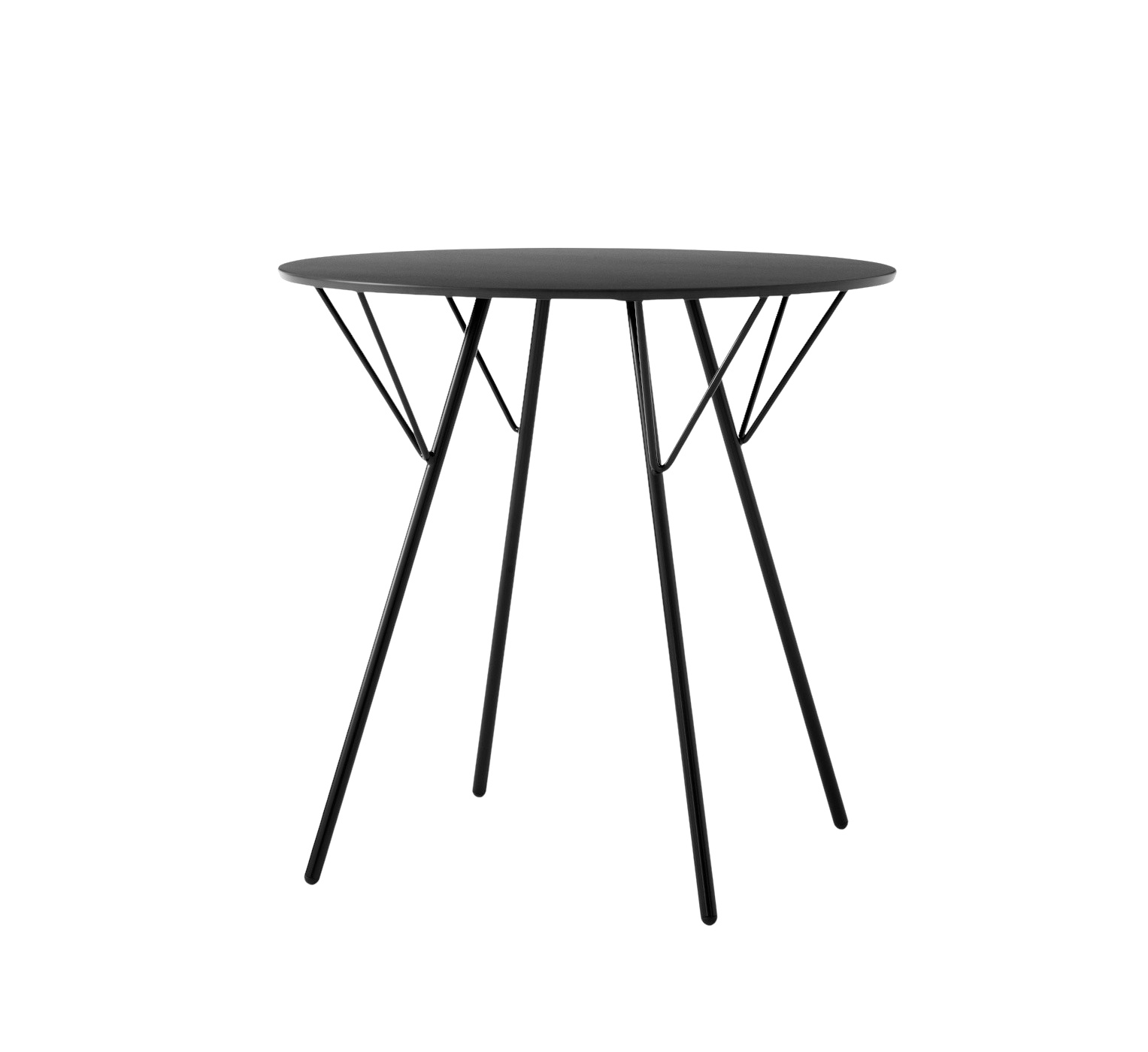 RFH RD5 Gartentisch, Ø 75 cm, schwarz