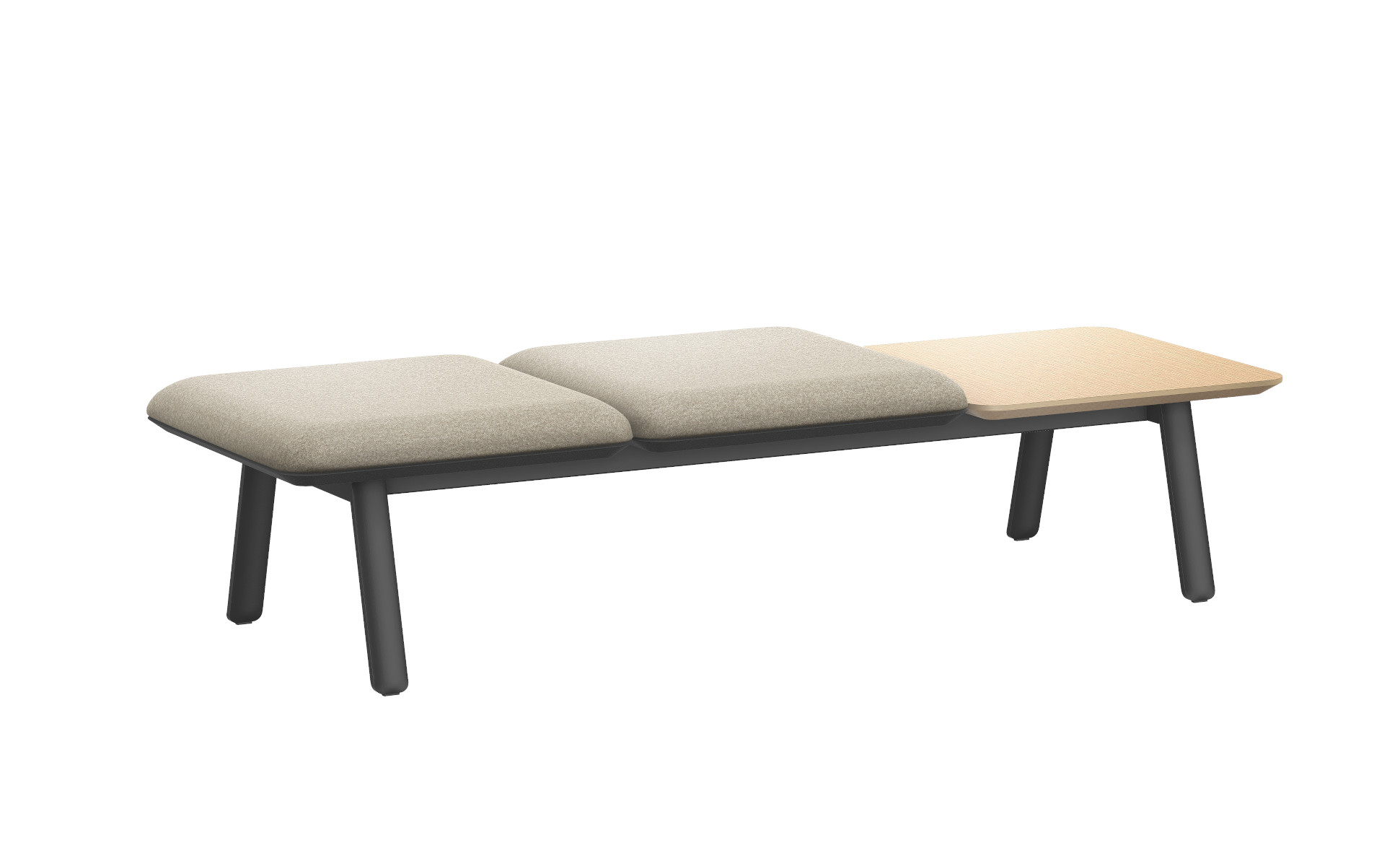 Moderne Interstuhl HUB HU33L Sitzbank, gepolstert, hochwertig und ideal für Empfang, Meeting- und Pausenbereiche