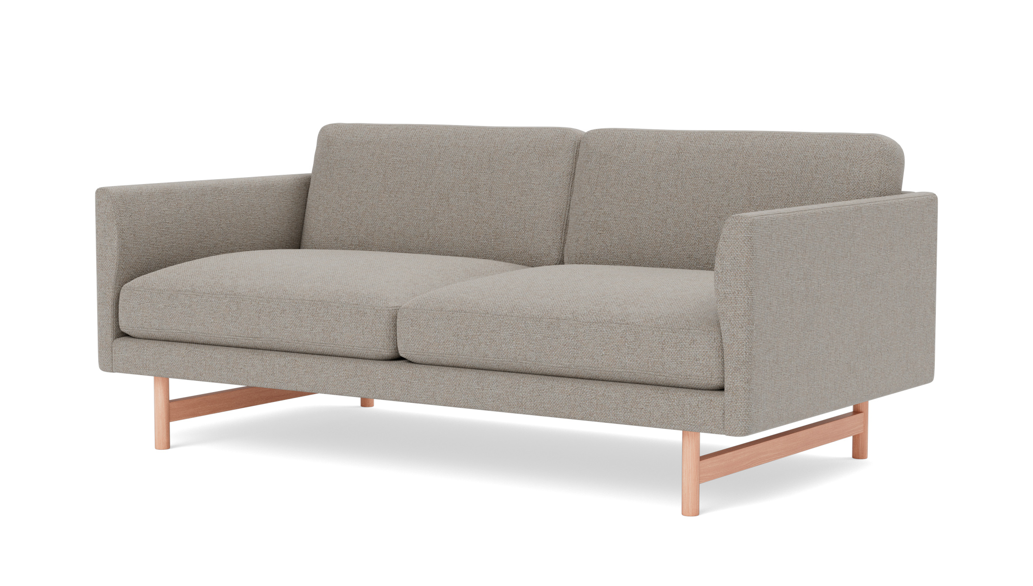 Calmo Sofa 2-Sitzer, 80 cm, schwarz / re-wool 128