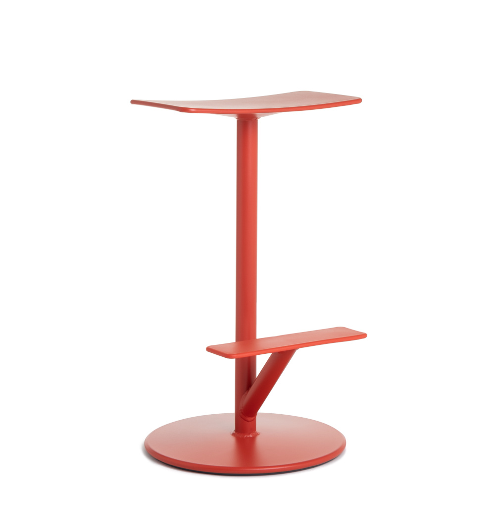Magis Sequoia Barhocker 66 cm, coral red, modernes italienisches Design, robust, komfortabel