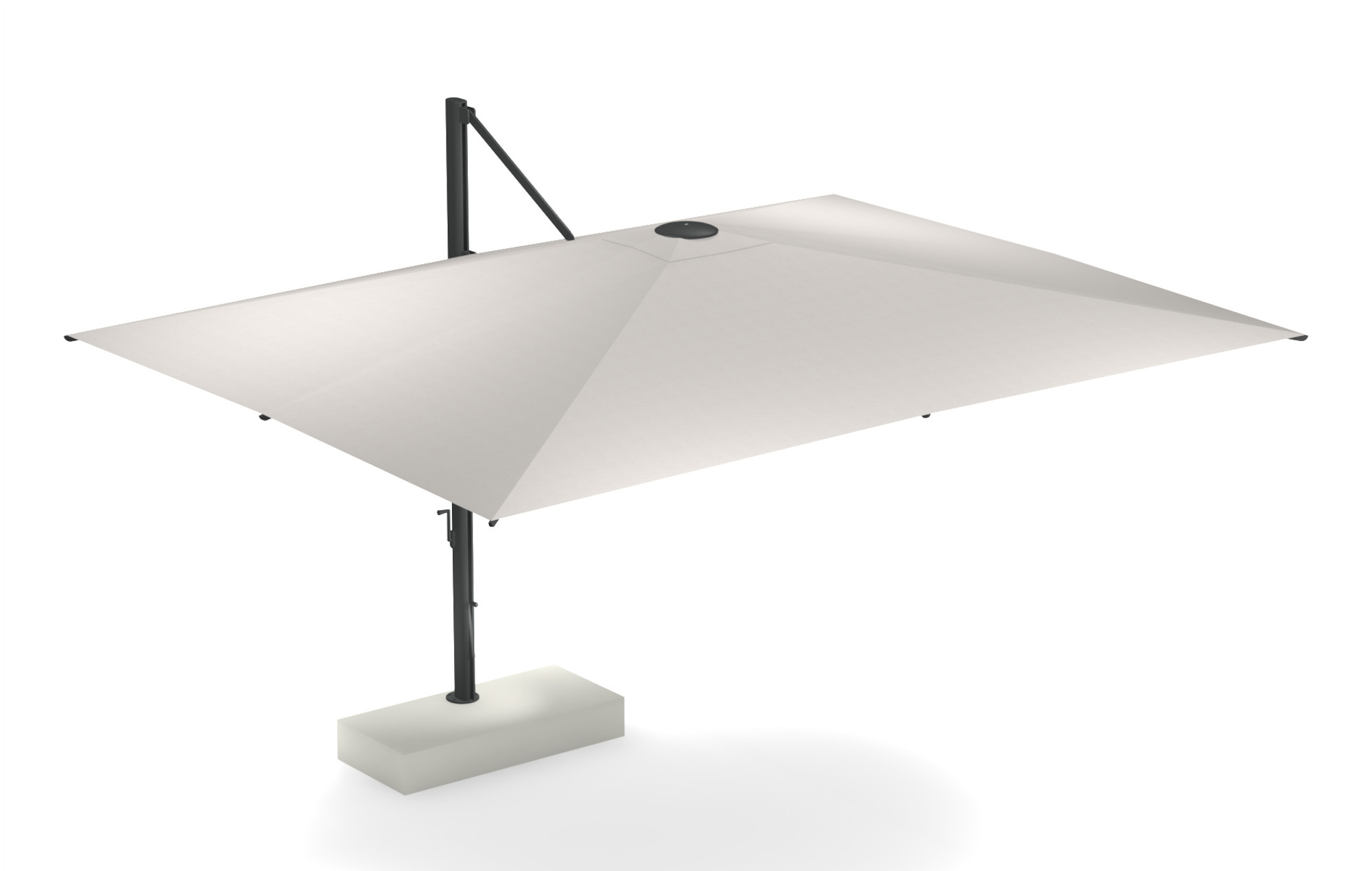 Shade Sonnenschirm, 3x4 m, antikeisen / weiß