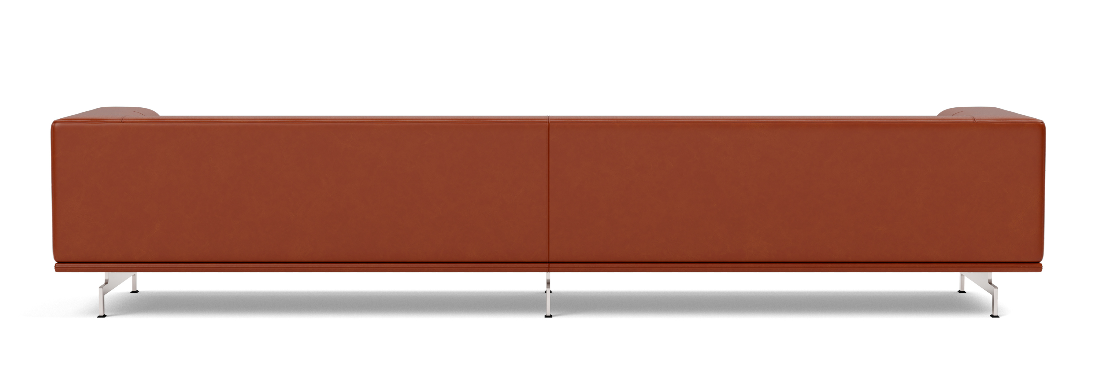 Delphi Sofa - Model 4512, brushed aluminium / leder max 98 schwarz